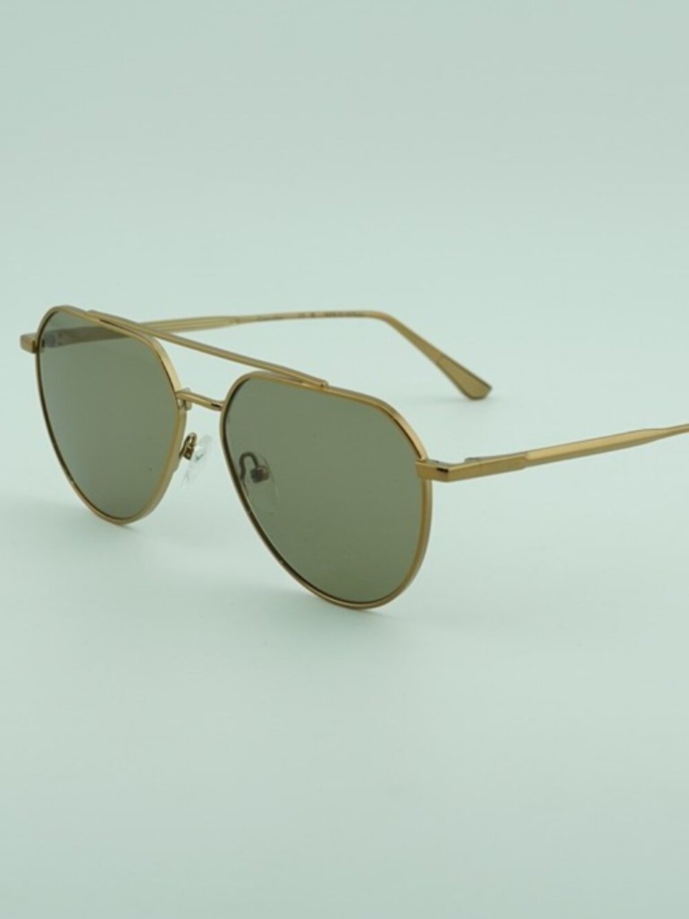 Calvin Klein CK24100S N 771 Men Sunglasses Gold Aviator Frame, Green Lenses